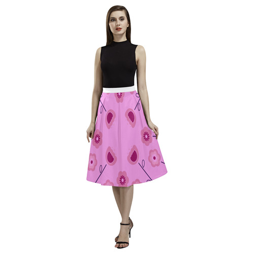 Designers long skirt : purple, white Aoede Crepe Skirt (Model D16)