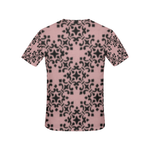 Bridal Rose Damask All Over Print T-Shirt for Women (USA Size) (Model T40)