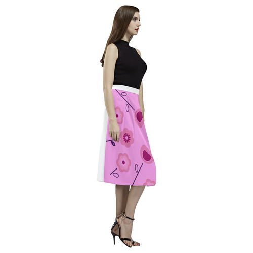 Designers long skirt : purple, white Aoede Crepe Skirt (Model D16)