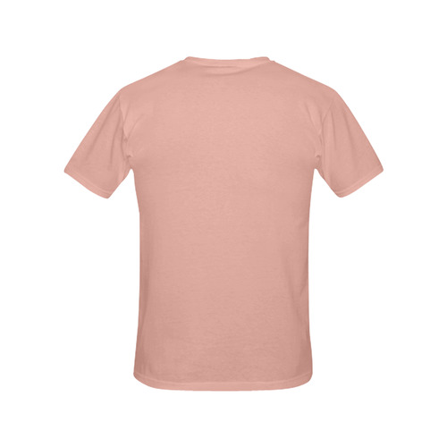 Coral Pink All Over Print T-Shirt for Women (USA Size) (Model T40)