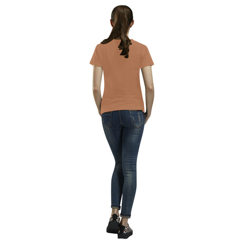 Caramel All Over Print T-Shirt for Women (USA Size) (Model T40)