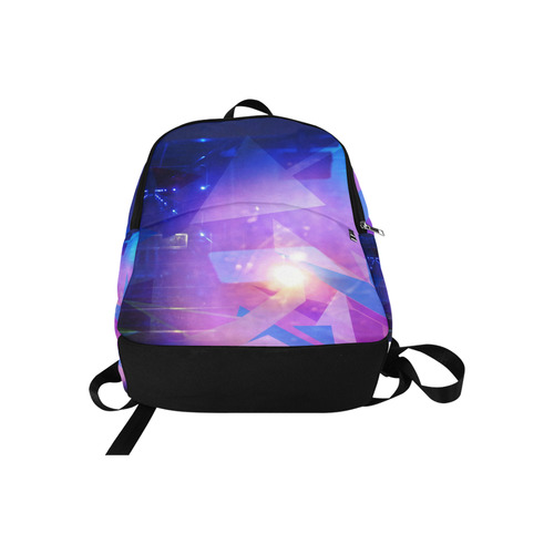 Purple Abstract Triangles Fabric Backpack for Adult (Model 1659)
