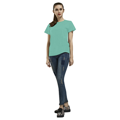 Lucite Green All Over Print T-Shirt for Women (USA Size) (Model T40)
