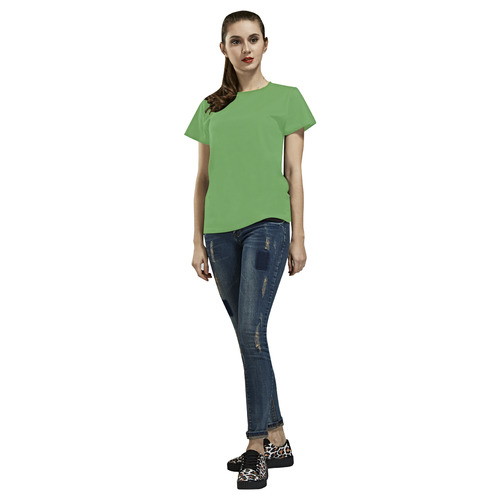 Grass Green All Over Print T-Shirt for Women (USA Size) (Model T40)