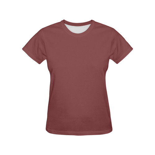 Rosewood All Over Print T-Shirt for Women (USA Size) (Model T40)