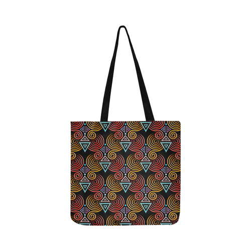 Lovely Geometric LOVE Hearts Pattern Reusable Shopping Bag Model 1660 (Two sides)