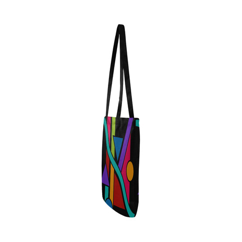 Colored Geometric Art Stripes Triangles Dots Reusable Shopping Bag Model 1660 (Two sides)