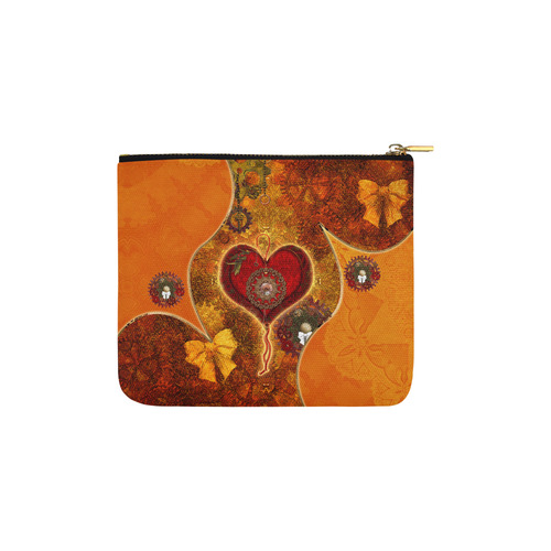Steampunk decorative heart Carry-All Pouch 6''x5''