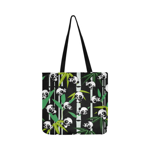 Satisfied and Happy Panda Babies on Bamboo Reusable Shopping Bag Model 1660 (Two sides)