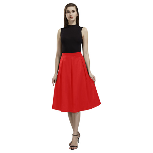 Designers Ladies long skirt : Red Aoede Crepe Skirt (Model D16)