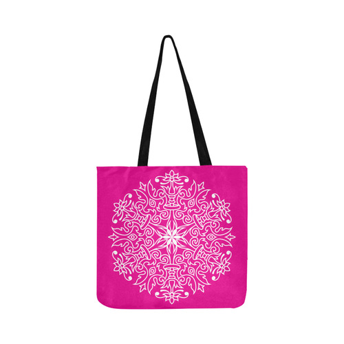 Symbol Ornaments Spring Life Mandala White Reusable Shopping Bag Model 1660 (Two sides)