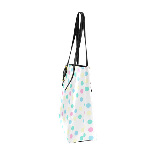 dots on white Euramerican Tote Bag/Small (Model 1655)