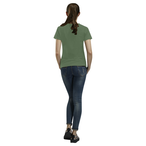 Vineyard Green All Over Print T-Shirt for Women (USA Size) (Model T40)