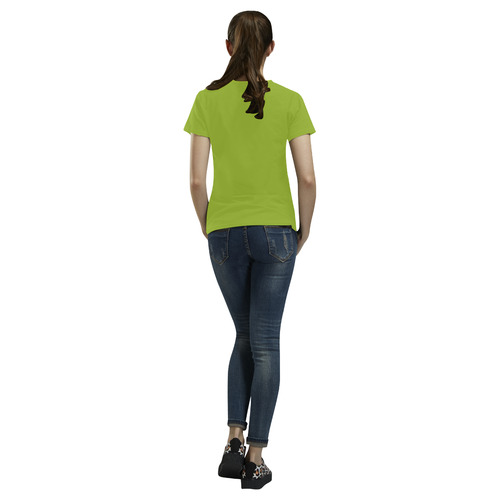 Lime All Over Print T-Shirt for Women (USA Size) (Model T40)