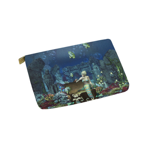 Underwater wold with mermaid Carry-All Pouch 9.5''x6''