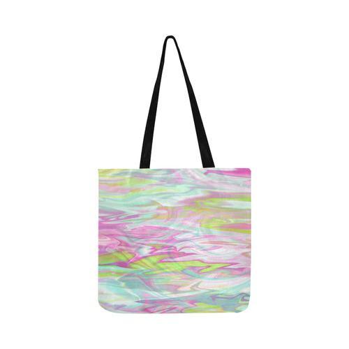 Pastel Iridescent Marble Waves Pattern Reusable Shopping Bag Model 1660 (Two sides)