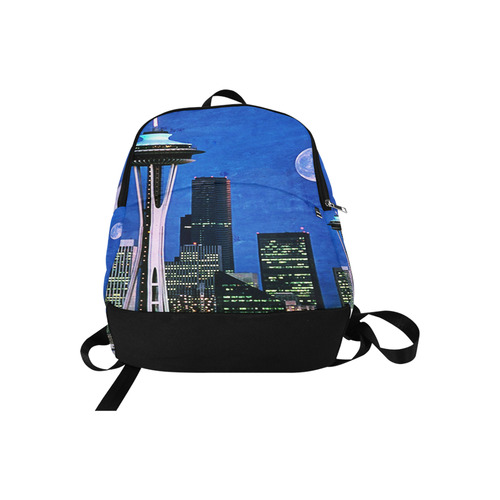 Seattle Space Needle Watercolor Fabric Backpack for Adult (Model 1659)
