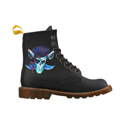 Pirate Skull High Grade PU Leather Martin Boots For Men Model 402H