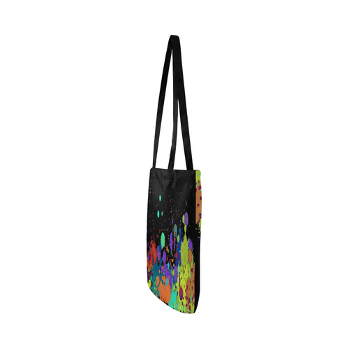 CRAZY multicolored SPLASHES / SPLATTER / SPRINKLE Reusable Shopping Bag Model 1660 (Two sides)