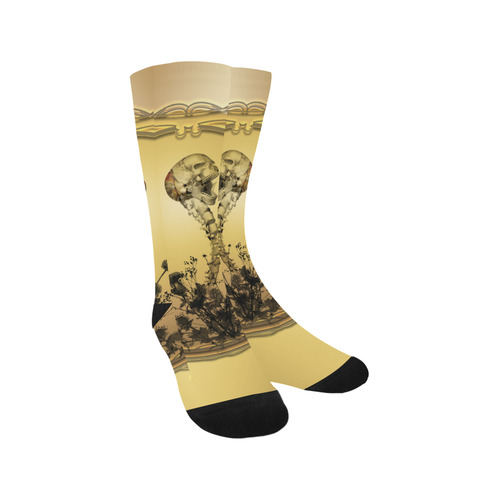 Awesome golden skull Trouser Socks