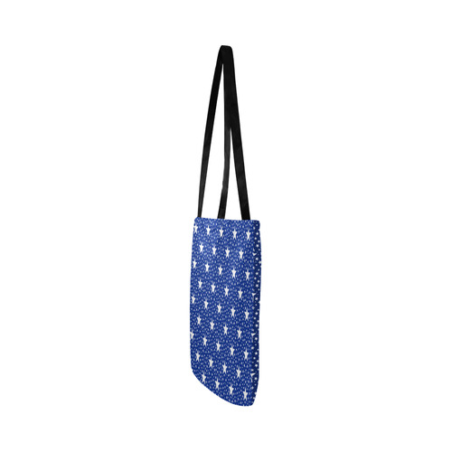 Different Size Stars seamless pattern white Reusable Shopping Bag Model 1660 (Two sides)