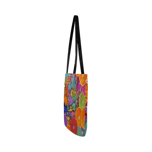 Pop Art Pattern Mix ORANGES SPLASHES multicolored Reusable Shopping Bag Model 1660 (Two sides)