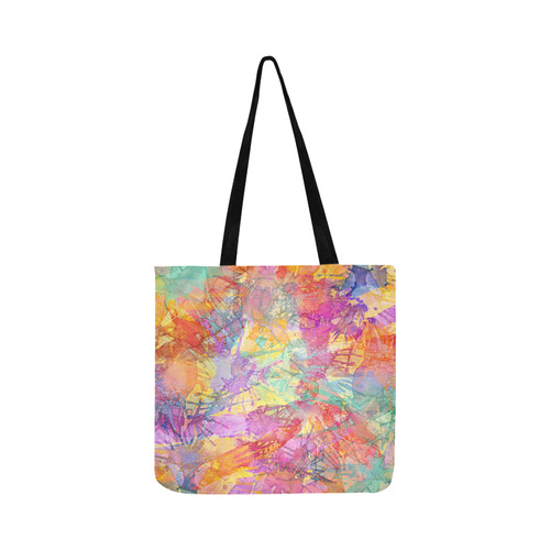 Watercolor Painting Splashes Pastel Multicolored Reusable Shopping Bag Model 1660 (Two sides)