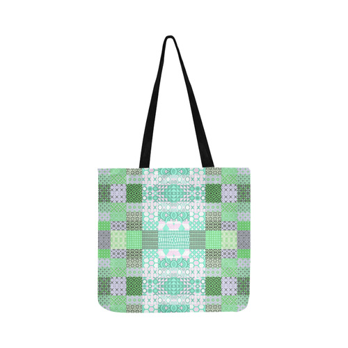 Shapes Pattern Mix - Green Cyan Reusable Shopping Bag Model 1660 (Two sides)