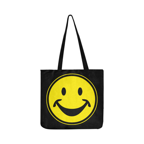 Funny yellow SMILEY for happy people Reusable Shopping Bag Model 1660 (Two sides)