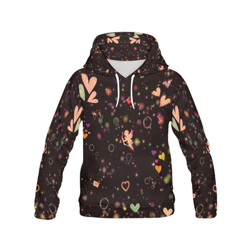 sweet love 417B by JamColors All Over Print Hoodie for Women (USA Size) (Model H13)