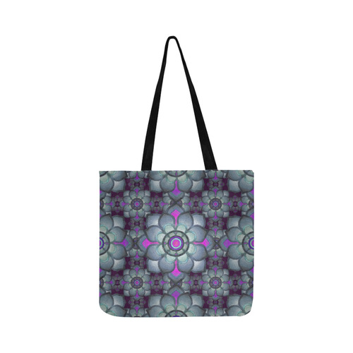 Hot Pink and teal pattern Reusable Shopping Bag Model 1660 (Two sides)