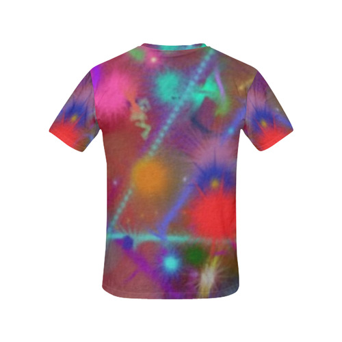 Astro Chart Colorful Abstract All Over Print T-Shirt for Women (USA Size) (Model T40)