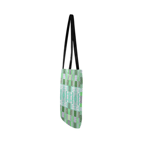 Shapes Pattern Mix - Green Cyan Reusable Shopping Bag Model 1660 (Two sides)