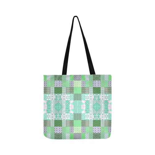 Shapes Pattern Mix - Green Cyan Reusable Shopping Bag Model 1660 (Two sides)