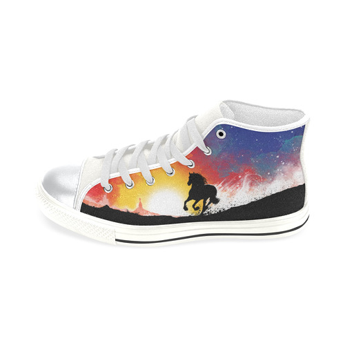 Mustang High Top Canvas Shoes for Kid (Model 017)