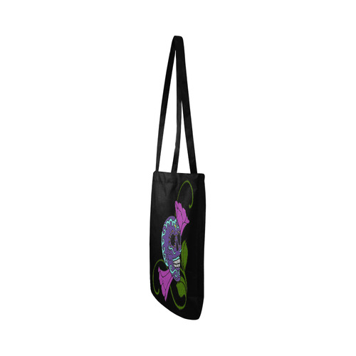 Día De Los Muertos Skull Flowers Reusable Shopping Bag Model 1660 (Two sides)