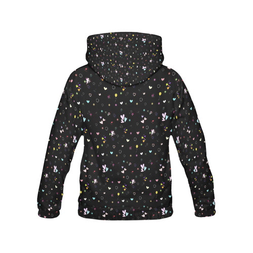 sweet love 417C by JamColors All Over Print Hoodie for Women (USA Size) (Model H13)