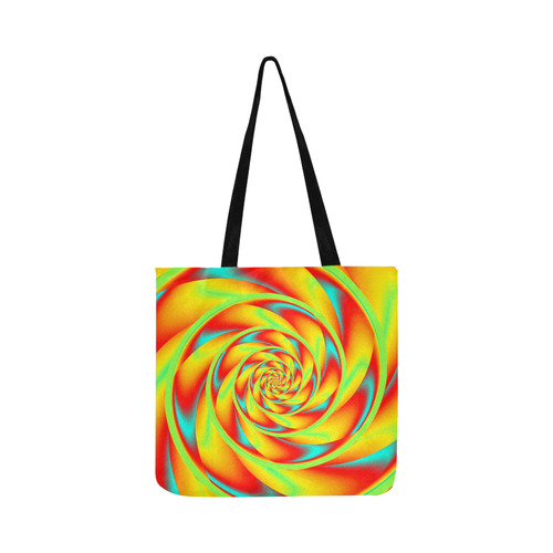 CRAZY POWER SPIRAL - neon colored Reusable Shopping Bag Model 1660 (Two sides)