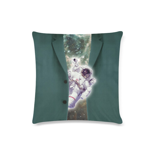 Astronaut looks out of a jacket Custom Zippered Pillow Case 16"x16"(Twin Sides)