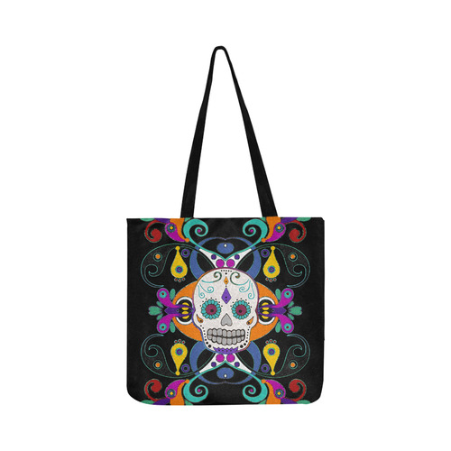 Día De Los Muertos Skull Ornaments Reusable Shopping Bag Model 1660 (Two sides)