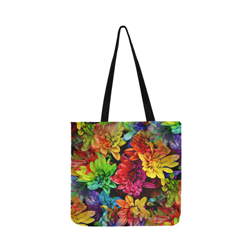 Photography Colorfully Asters Flowers Pattern Reusable Shopping Bag Model 1660 (Two sides)