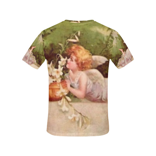 Vintage Garden Fairy All Over Print T-Shirt for Women (USA Size) (Model T40)