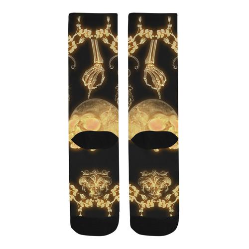 Yellow skull Trouser Socks