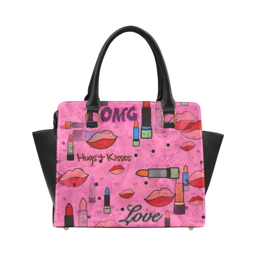 Lipstick Popart by Nico Bielow Classic Shoulder Handbag (Model 1653)