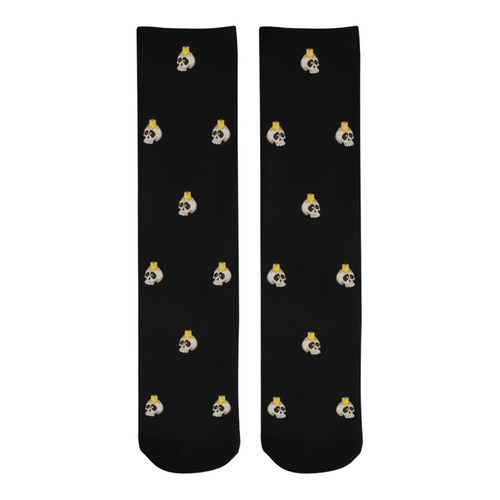 halloween - skull with candle pattern Trouser Socks