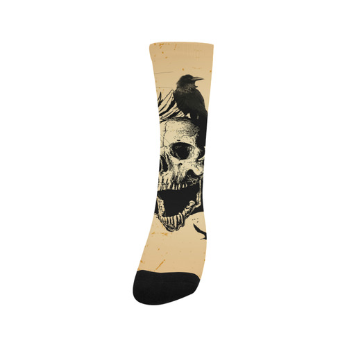 Awesome skull with crow Trouser Socks