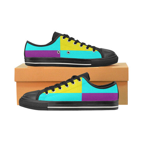 mix black Women's Classic Canvas Shoes (Model 018)