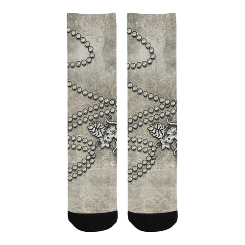 Decorative design, damask Trouser Socks