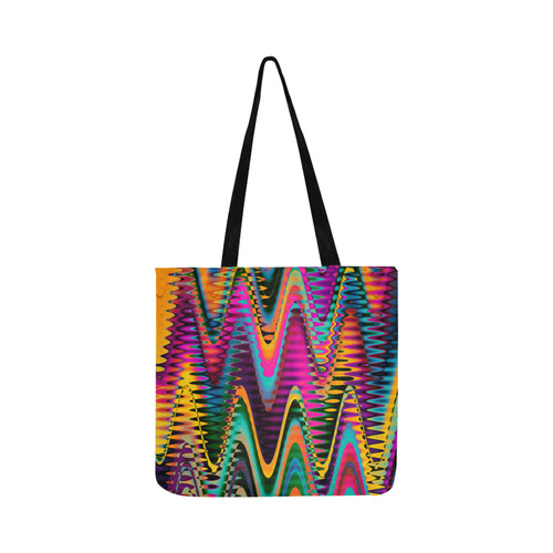 WAVES DISTORTION chevrons multicolored Reusable Shopping Bag Model 1660 (Two sides)