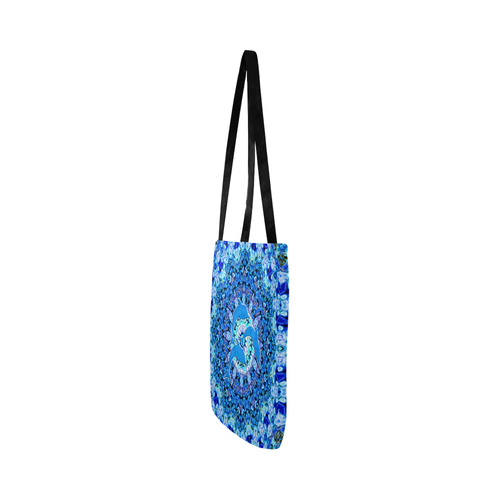 Mandala Magic Blue JUMPING DOLPHINS Reusable Shopping Bag Model 1660 (Two sides)